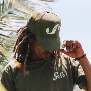 Soflo Riders Suede Trucker Hat with silicone logo